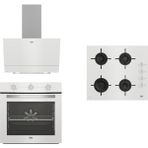 Beko Harmoni Beyaz Set 4 Ocaklı Gazlı Ocak ve A Enerji Sınıfı Fırın ile Şık Tasarım