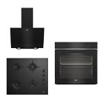 Beko New Black Star 3 Lü Ankastre Set ( Bfc 210 S - Bocd T 6011 Es - Bde 6050 S ) Siyah