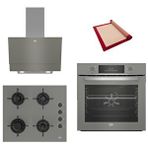 Beko New Grey Star 3lü Ankastre Set ( Bfc 330 G - Bocd T 6011 Eg - Bde 6050 G ) Gri