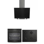 Beko Siyah Cam Ankastre Set (Bfc 431 S Buhar Destekli Fırın + Bocdt 6510 Es Ocak + Bde 6062 S Davlumbaz)