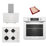 Beko White Star 3 Lü Ankastre Set ( Bfc 330 B - Bocd T 6011 Eb - Bde 6050 Hb ) - Silikon Yanmaz Yapışmaz Pişirme Matı Ile Birlikte Beyaz