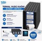 Beko X30 Tr - 300 Tr - 220 Tr - 400 Tr Yazarkasa Termal Pos Rulosu ( 60 Paket - 600 Adet )
