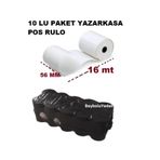 Beko Yazar Kasa POS Rulo, 56 mm x 16 m, 10'lu Paket