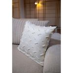 Beksa Home Premium Modern Iskandinav Bohem Punch Nakışlı Tufting Dekoratif Kırlent Kılıfı Ekru Beyaz - 43 x 43 cm