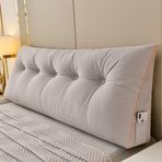 Bel Desteği ile Büyük Üçgen Okuma Yastığı Rahatlamak ve TV İzlemek için Mükemmel Bej 60 * 50 * 20 cm