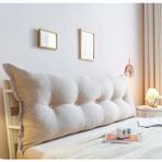 Bel Desteği ile Büyük Yatak Okuma Yastığı Çift/Tek Kişilik Daybed Yastık Koltuk Kanepe için Uzun Arkalık Yastığı Yatak Başlığı Rahat Yatak Başlığı Yastığı (D 120x50x20cm)