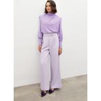 Bel Detaylı Pantolon - Lila