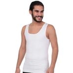 Bel Göbek Ve Göğüs Bölgelerinde Etkili Erkek Korse Atlet, beyaz, S