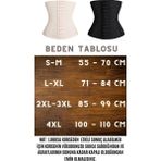Bel Inceltici Şekillendirici Göbek Bölgesini Toparlayıcı Çelik Balenli Delikli Kumaş Kadın Korsesi - Ten - L - XL