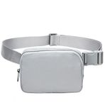 Bel Kemer Çantası Moda Bel Çantası Kadın ve Erkek Hediye Crossbody Çanta Seyahat Koşu Yürüyüş Yürüyüş Için Ayarlanabilir Kayış Ile, Açık Gri, Moda