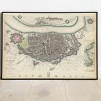 Belçika Antwerp Haritası Sanatsal Duvar Dekorasyon Poster 60x90cm.