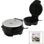 Belçika Waffle Makinesi Elektrikli 4 Waffle - Yapışmaz Döküm Plaka Paslanmaz Çelik Üst Kaplama SSM-2591 (4887)