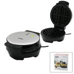 BELÇİKA WAFFLE MAKİNESİ ELEKTRİKLİ 4 WAFFLE - YAPIŞMAZ DÖKÜM PLAKA PASLANMAZ ÇELİK ÜST KAPLAMA SSM-2591 (5264)