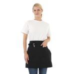 Belden Bağlamalı Kadın ve Erkekler için Siyah Garson/Barista/Kuaförler için Yarım Önlük Apron– 2 Cep, Ayarlanabilir Bel Askısı – Mutfak & Kafe Servis Önlüğü