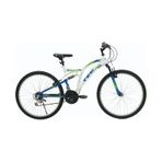 Belderia Tec Master 26 Jant 21 Vites Çift Amortisörlü Dağ Bisikleti 48 Cm Beyaz / Mavi Siyah - Yeşil