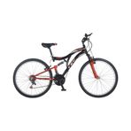 Belderia Tec Master 26 Jant 21 Vites Çift Amortisörlü Dağ Bisikleti 48 Cm Siyah / Kırmızı Siyah - Yeşil
