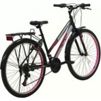 Belderia Vision Elegance 26" Jant Sypo Index (3*7) Vites V-Fren Siyah-Pembe Şehir Bisikleti - Mat Siyah - Pembe
