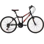 Belderia Vision Steel 24" Jant Sypo Index 21 Vites V-Fren Siyah Kırmızı Dağ Bisikleti