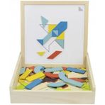 Beleduc 70 Ahşap Parça ve 22 Etkinlik Kartları Magnetik Tangram Oyunu