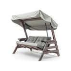 Belek Swing Ahşap Dış Mekan Bahçe Balkon & Teras Salıncağı Gri