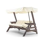 Belek Swing Ahşap Dış Mekan Bahçe Balkon & Teras Salıncağı Krem