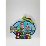 BELEK Temalı Polyester Kabartmalı Magnet 7x6,5 cm | Boğaziçi Kadriye Kundu Hediyelik Buzdolabı Süsü (Kod:1069)
