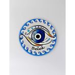Belek Temalı Polyester Kabartmalı Nazar Magnet Çap: 7 Cm – Dekoratif Hediyelik Buzdolabı Süsü (Kod:1235)