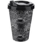 Beleşe Plastik Kahve Bardağı Dekoratif Unisex Termos Mug Piknik Ev İş Okul Desenli Coffee Cup 400ml Renkli (Coffee Lovers, 1)