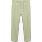 Beli Ayarlanabilir Lastikli Bağcıklı Viskon Pantolon - Regular - Yeşil - 5 - 6 Yaş