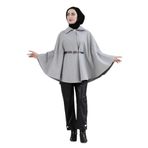 Beli Kemerli Kaşe Panço-KOYU GRİ