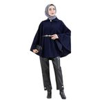 Beli Kemerli Kaşe Panço-LACİVERT
