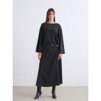 Beli Lastikli A Kesim Etek - Siyah - XL