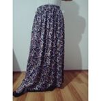 Beli Lastikli Desenli Penye Kumaş Maxi Boy Anne Etek %100 Pamuk 38BEDEN 100KG - Mor - Antrasit - Standart
