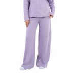 Beli Lastikli Geniş Paça Triko Pantolon (A90944-S-ALT) LİLA SSTD