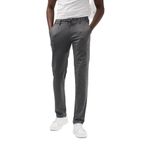 Beli Lastikli ve İplikli Rayon Kumaş Regular Fit Likralı Jogger Pantolon GRİ 46