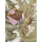 Beliert Gerçek Kurutulmuş Menekşeden Tasarım Tarak ve Ikili Saç Tokası Set lik, Çeyizlik