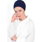 Belifanti Collection Düz Tesettür Penye Bone 1'li Paket- Lacivert - Standart