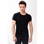 Belifanti Collection Erkek Slim Fit Basic Bisiklet Yaka Kısa Kollu T-shirt Tişört Siyah