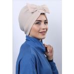 Belifanti Collection Fiyonklu Ekru Kemik Dış Tesettür Bone