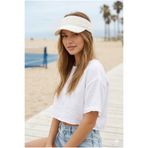 Belifanti Collection Premium Beyaz Örme Triko Vizör Şapka Esnek Yapı Nefes Alabilir Spor Tenis Güneşlik