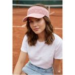 Belifanti Collection Premium Pembe Örme Triko Vizör Şapka Esnek Yapı Nefes Alabilir Spor Tenis Güneşlik