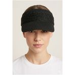 Belifanti Collection Premium Siyah Örme Triko Vizör Şapka Esnek Yapı Nefes Alabilir Spor Tenis Güneşlik
