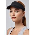 Belifanti Collection Siyah Tenis Vizör Şapka Ayarlanabilir Hafif Spor Güneşlik Unisex - Standart