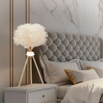 Belınay Gold Abajur Masa Lambasi Modern Tasarim -Yatak Odasi-Salon Abajur