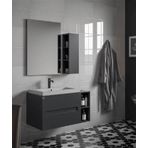 Belinza Aurora Banyo Dolabı Takımı Antrasit 85 Cm (Takım 4 Parça)