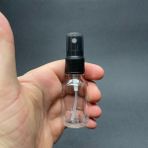Belirtilmemiş 15 ml Şeffaf Cam Şişe Siyah Spreyli, 15CC Şeffaf Spreyli Boş Şişe x 6 Adet