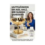 Belirtilmemiş 2'li Profesyonel Inox Gold Paslanmaz Çelik Ayaklı Dondurma Tatlı Sunum Kasesi Seti