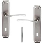 Belirtilmemiş 5 Takim Oda Kapı Kolu Inox Aynalı Sağa Sola Uygun Iç Dış Ahşap Pvc Metal Çelik Kapısı Tutamağı - Acı Kahverengi