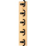 Belirtilmemiş 5'li Ahşap Duvar Askılığı Portmanto (Siyah/gri Kanca)