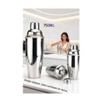 Belirtilmemiş 750 ml Inox Shaker - Kokteyl Karıştırma Kabı Süzgeçli Bar Shaker Paslanmaz Çelik